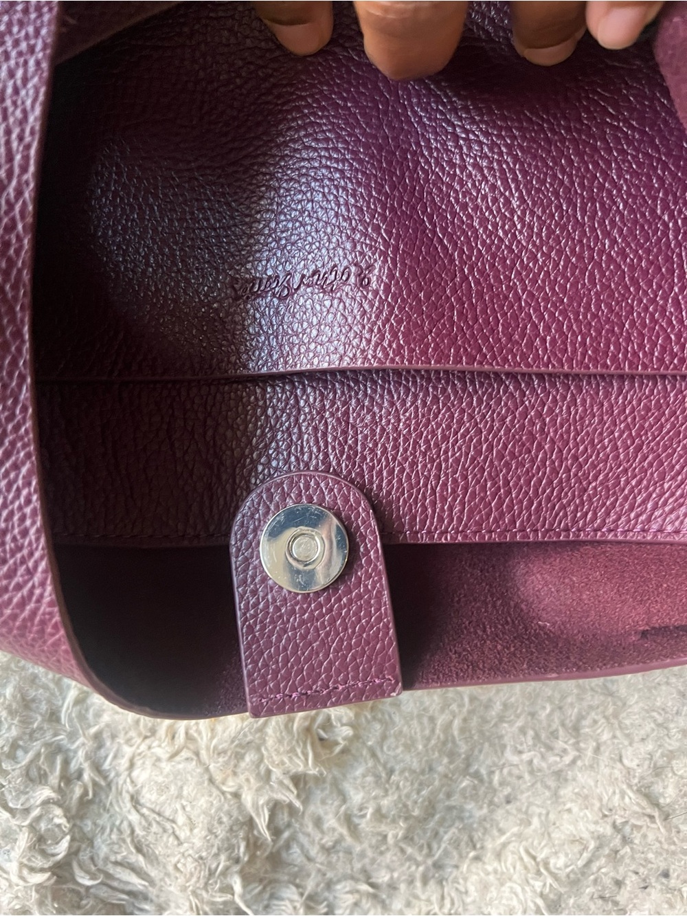 & Other Stories Plum Leather Hobo Shoulder Bag - Picture 13 of 16